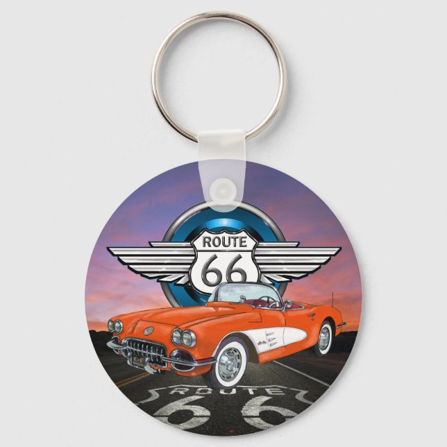 Route 66 Keychain - SRF Nyckelring (Framsida)