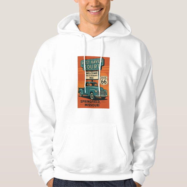 Route 66 Klassisk lastbil  Hoodie (Framsida)