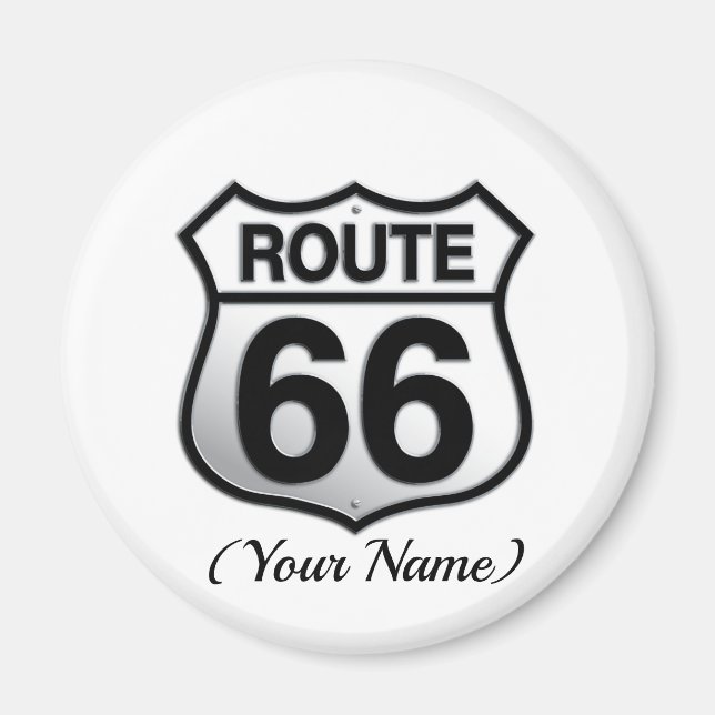 Route 66-knapp magnet (Framsidan)