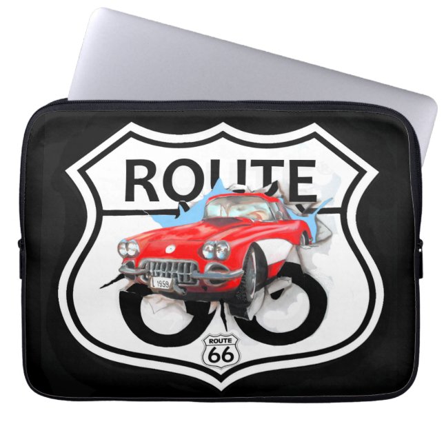 Route 66 life style  love the freedom laptop fodral (Framsidan)
