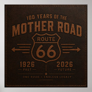 Route 66 Man Cave Centennial Garagekonst Poster