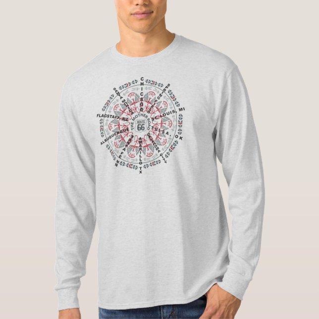 Route 66 Medallion T Shirt (Framsida)