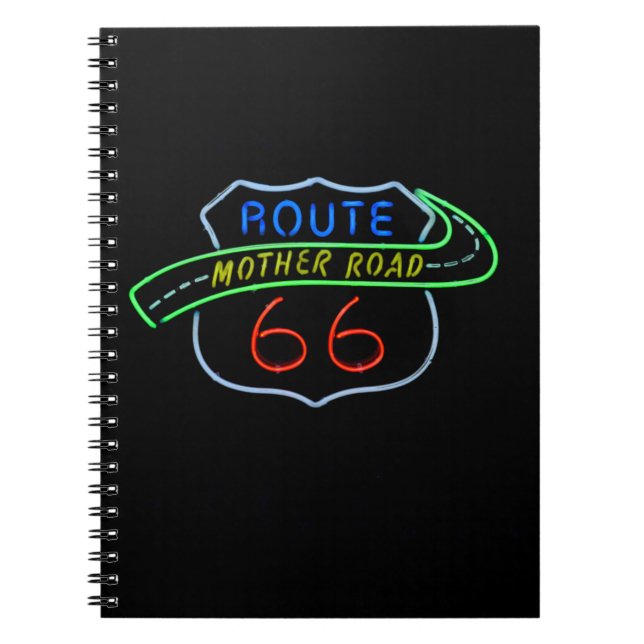 Route 66, Mor Road, Neon Sign Anteckningsbok (Framsidan)
