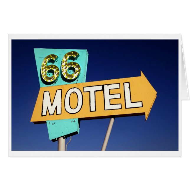 Route 66 Motel Hälsningskort (Framsidan Horizontal)