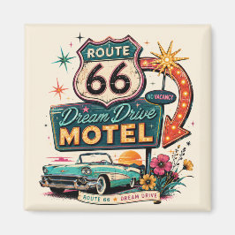 Route 66 Motel Kylskåp Road Trip Vibe Magnet