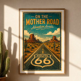 Route 66 Mother Road Äventyrs Väggkonst