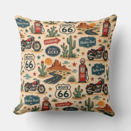 Route 66 Motorcykel Roadside Americana Accent Kudde