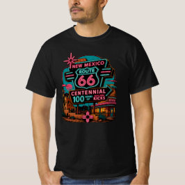 Route 66 New Mexico Neon Kläder T Shirt
