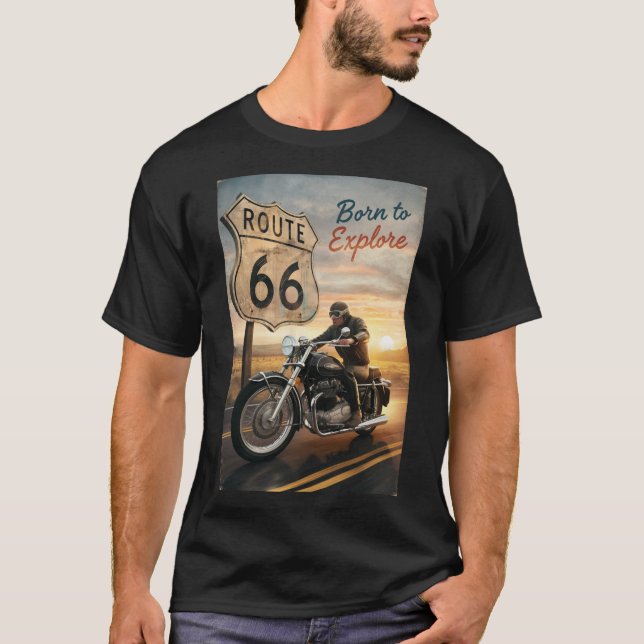 Route 66 Nostalgia T Shirt (Framsida)