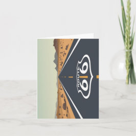 Route 66 Ökenväg Vintage Resa Konst Helgkort