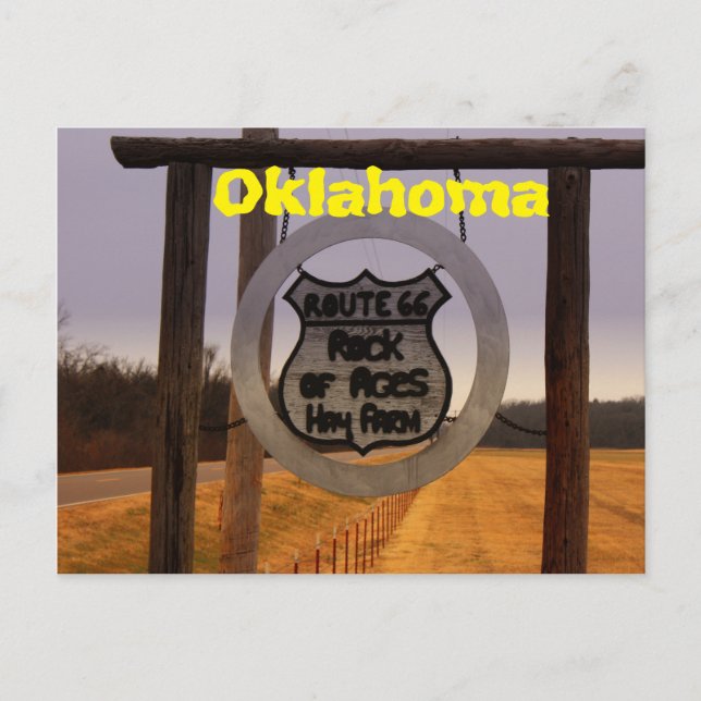 Route 66 Oklahoma-postkort Vykort (Framsida)