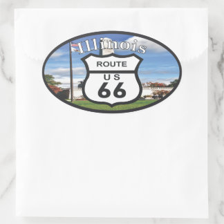 route 66 ovalt klistermärke