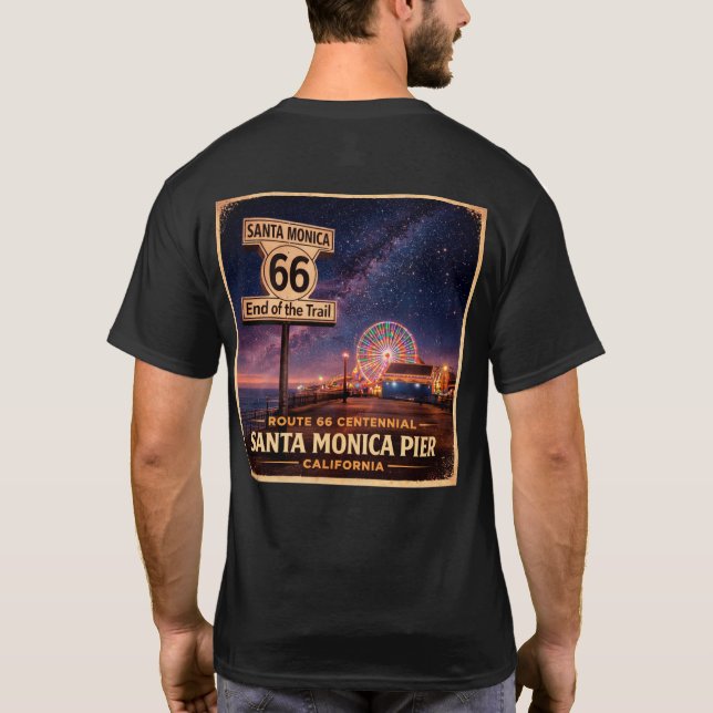 Route 66 Pir Ljus Roadtrip T-shirt (Baksida)