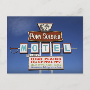 Route 66 Pony Soldier Motel Postcard Vykort