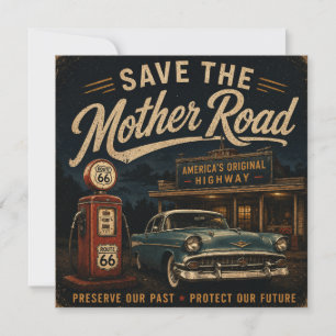 Route 66 Retro bensinpumpsbrevpapper Kort