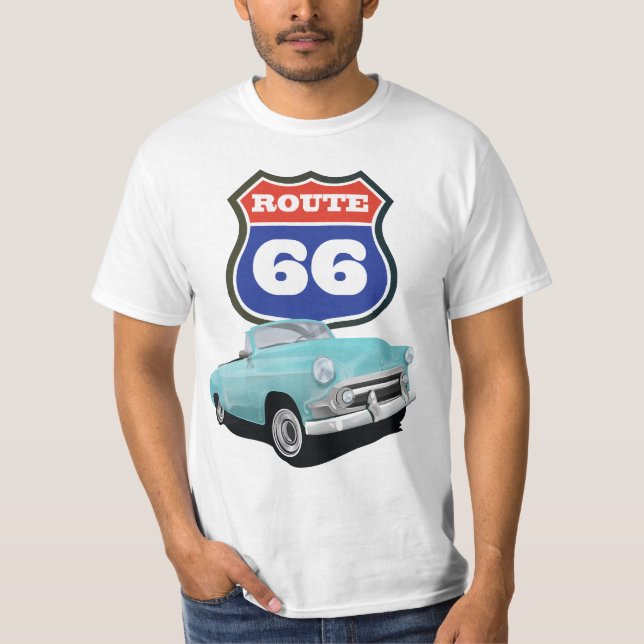 Route 66 retro logotyp tee shirt (Framsida)