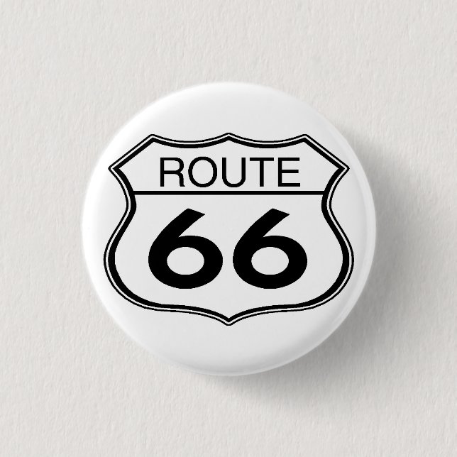 Route 66- Round Button Knapp (Framsida)