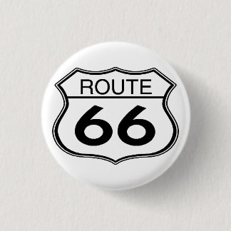 Route 66- Round Button Knapp