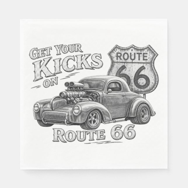 Route 66 servetter (Framsidan)
