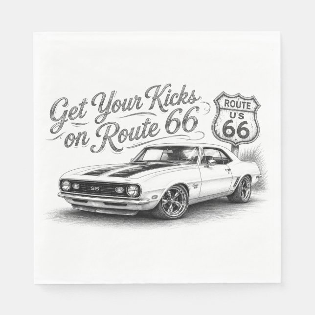 Route 66 servetter (Framsidan)