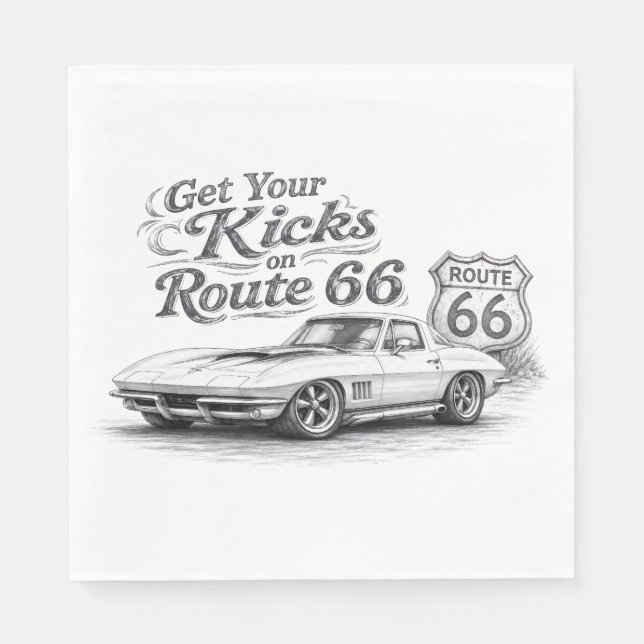 Route 66 servetter (Framsidan)