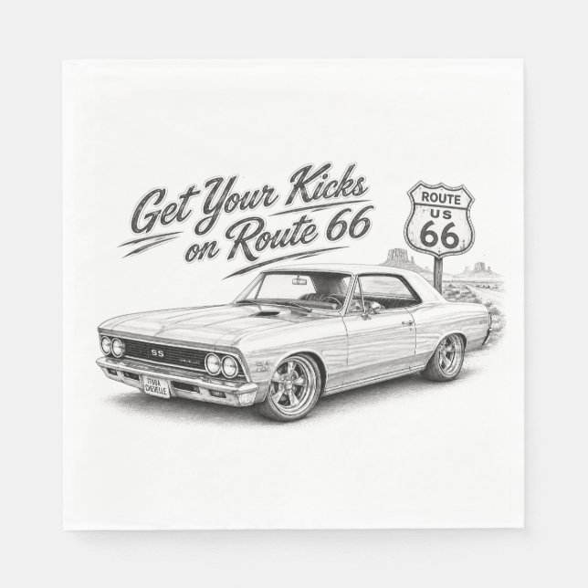 Route 66 servetter (Framsidan)
