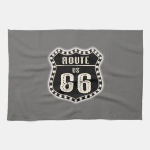 Route 66 Sign Americana Kökshandduk