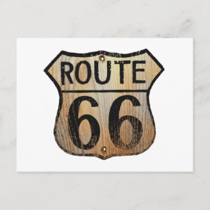 Route 66 Sign - Många Products Vykort