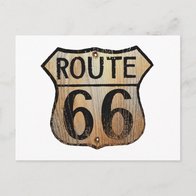 Route 66 Sign - Många Products Vykort (Framsida)