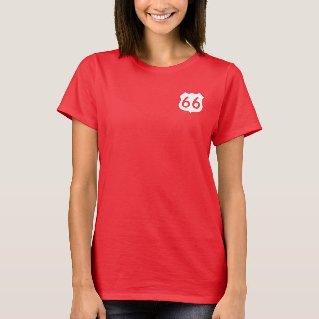 Route 66 Sign - New Stil Tee (Framsida)