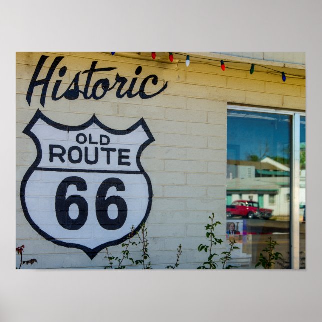 Route 66 Sign Poster (Framsidan)