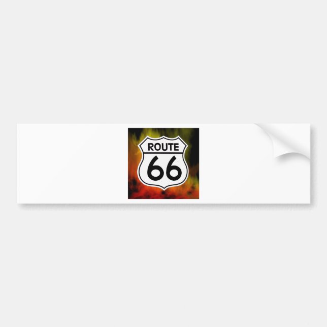 Route 66-sköld brand bildekal (Framsidan)