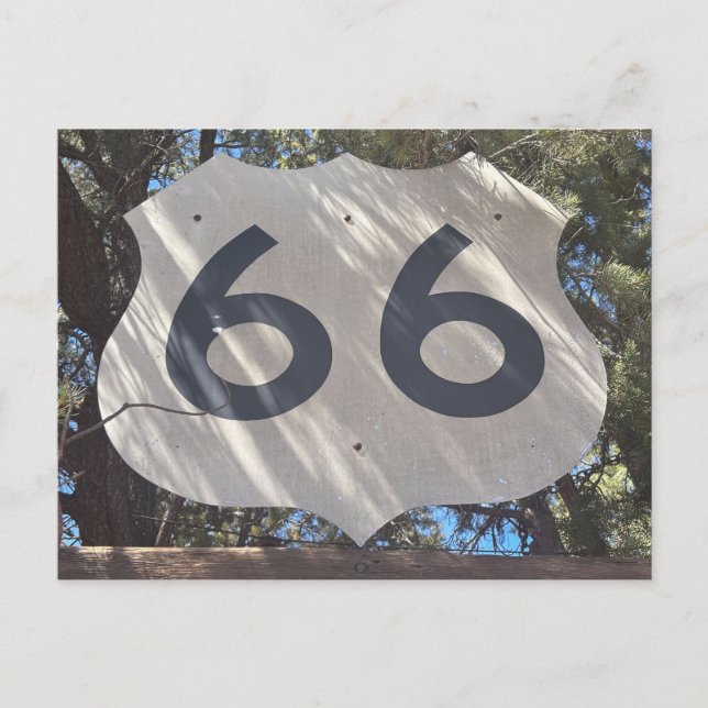 Route 66 Sköldskylt Vykort (Framsida)