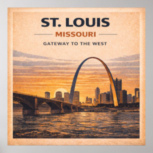 Route 66 St Louis Gateway Heritage Poster