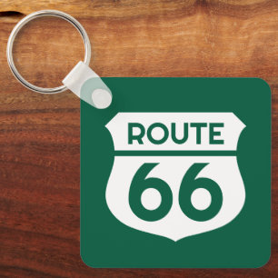 Route 66 State Highway Sign anpassningsbar logotyp Nyckelring