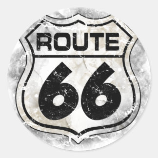 Route 66 Sticker Runt Klistermärke