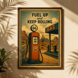 Route 66 Tanka Desert Drive Poster