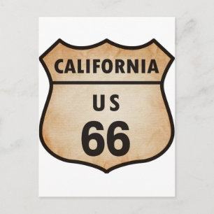 ROUTE 66-tecken Vykort