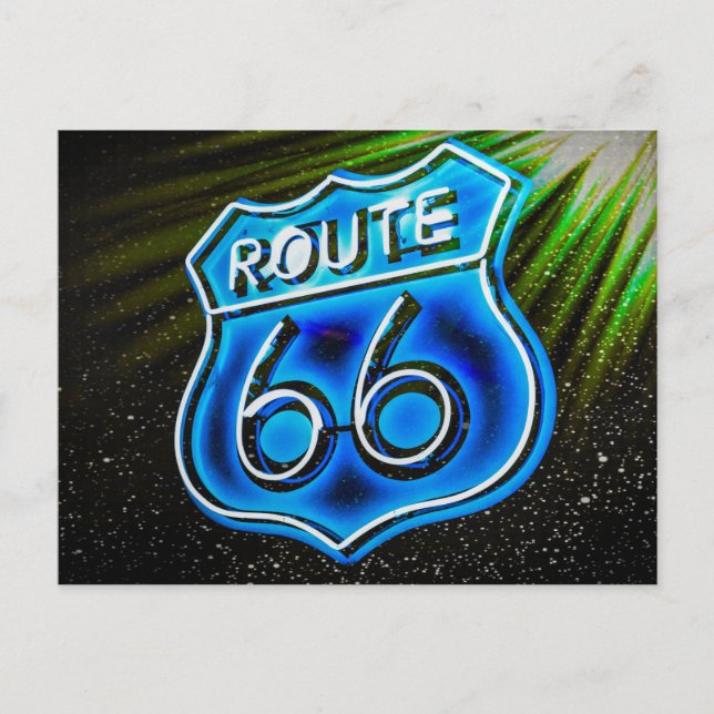 Route 66-tecken vykort (Framsida)