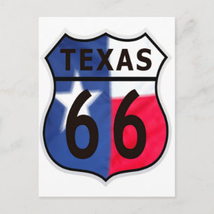 Route 66 Texas Färg Vykort