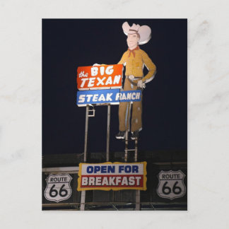 ROUTE 66 Texas TRAVEL POSTCARD Vykort