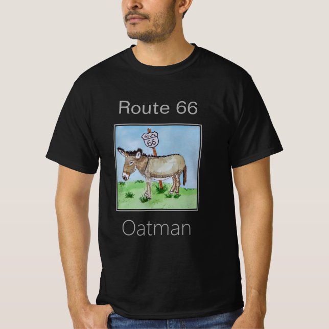 Route 66, The Oatman Donkey T Shirt (Framsida)