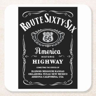 Route 66 underlägg papper kvadrat