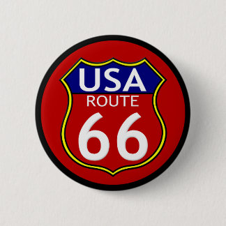 Route 66 USA Button Knapp