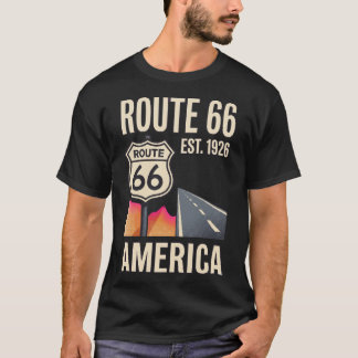 Route 66 Vintage Roadside Americana Retro 70-tal A T Shirt