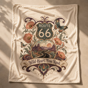 Route 66 Wild Heart Road Trip Myskomfort Fleecefilt
