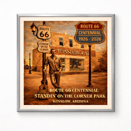 Route 66 Winslow Arizona Stå där Poster