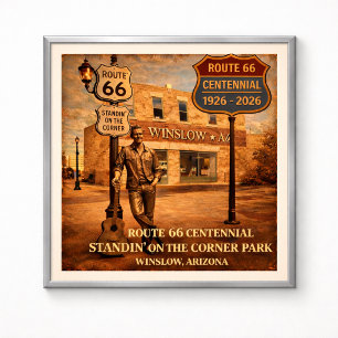 Route 66 Winslow Arizona Stå där Poster