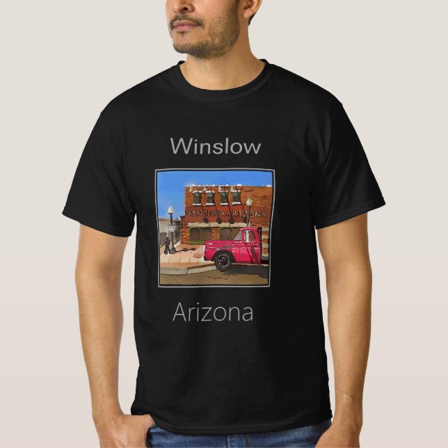 Route 66, Winslow, Arizona T Shirt (Framsida)