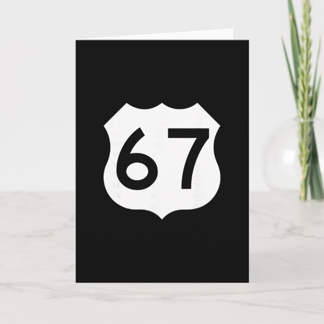 Route 67 Skylt Meme Sex Sju  Kort (Framsida)